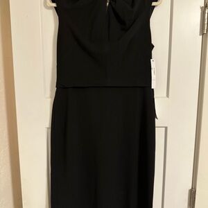 Maggy London Classic Black Strapless Dress
